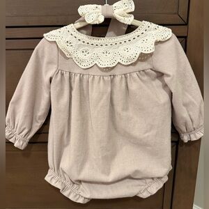 Cupcakes & Cashmere lace bubble romper